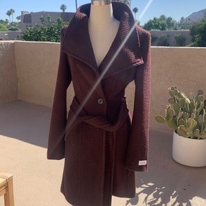 Brand new Dillard’s Calvin Klein Wool Coat Size Small Wine